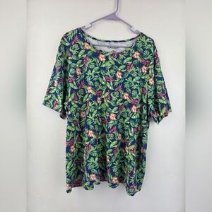 Cozee Coner Floral Print Women's Top